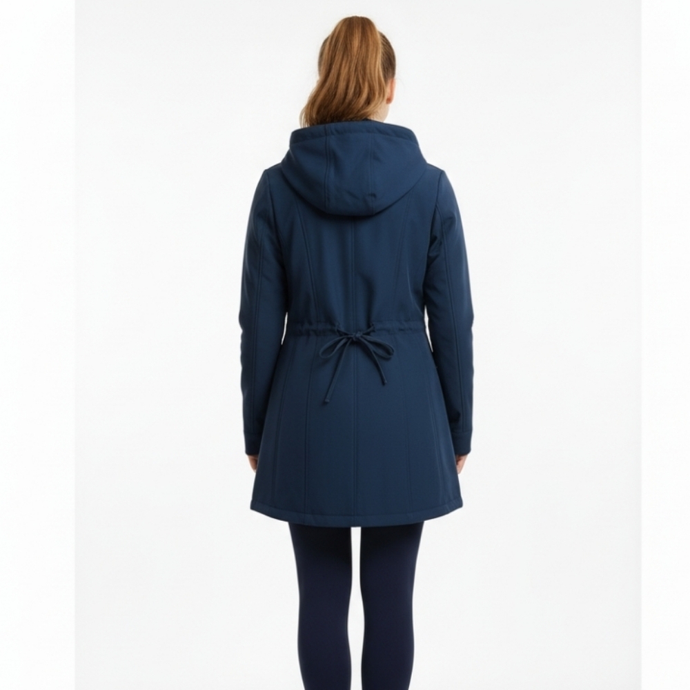 CLEO Women's Dark Teal Full Zip Coat Jacket Removable Hood Outerwear XS Petite - Picture 3 of 11